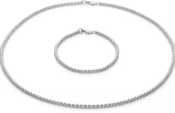 Armband Venezianer eckig, Silber