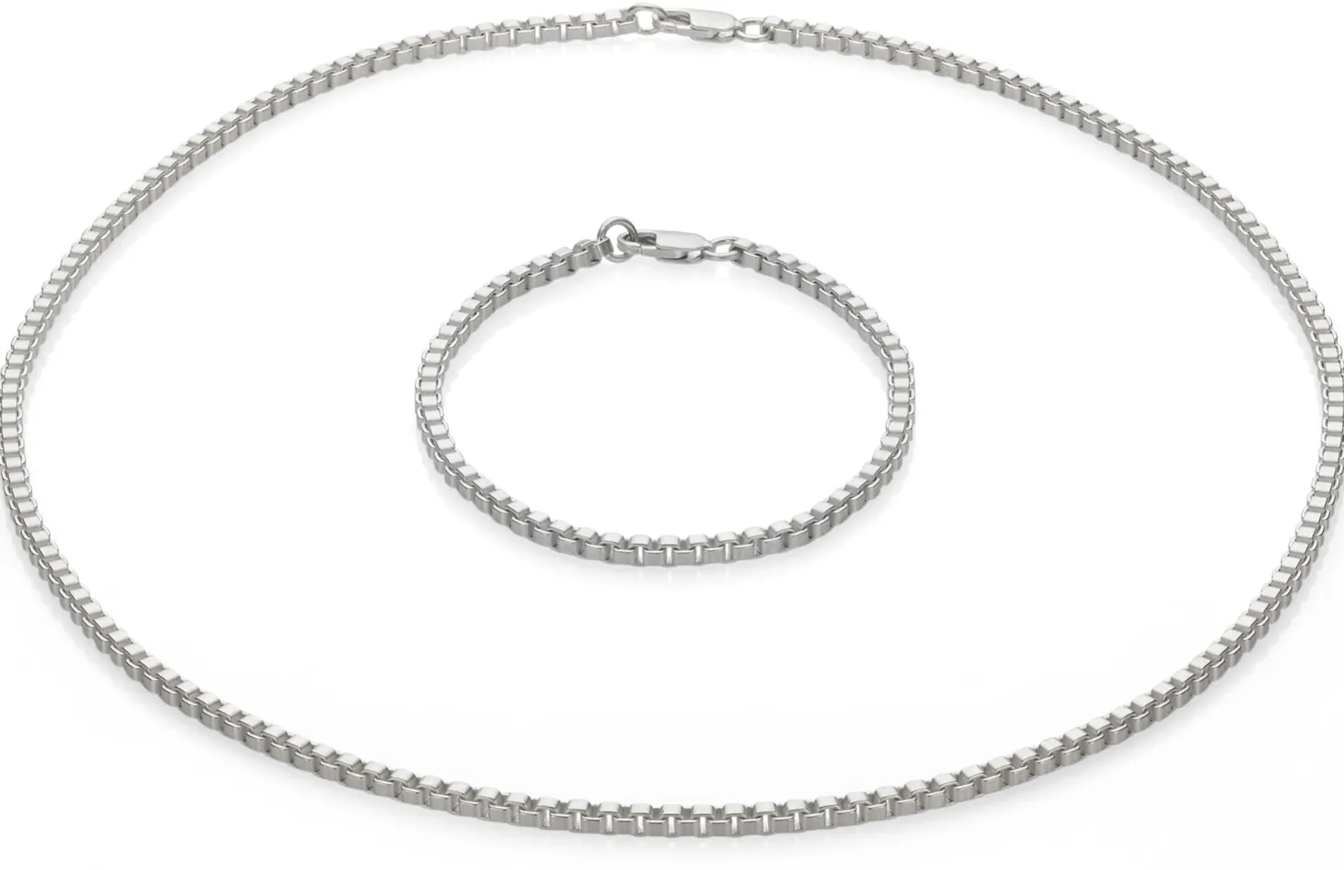 Armband Venezianer eckig, Silber