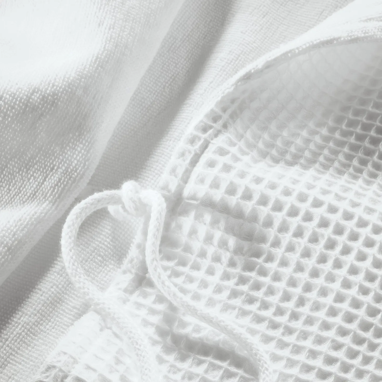 Bademantel Waffelpiqué und Frottier Unisex
