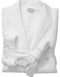 Bademantel Waffelpiqué und Frottier Unisex