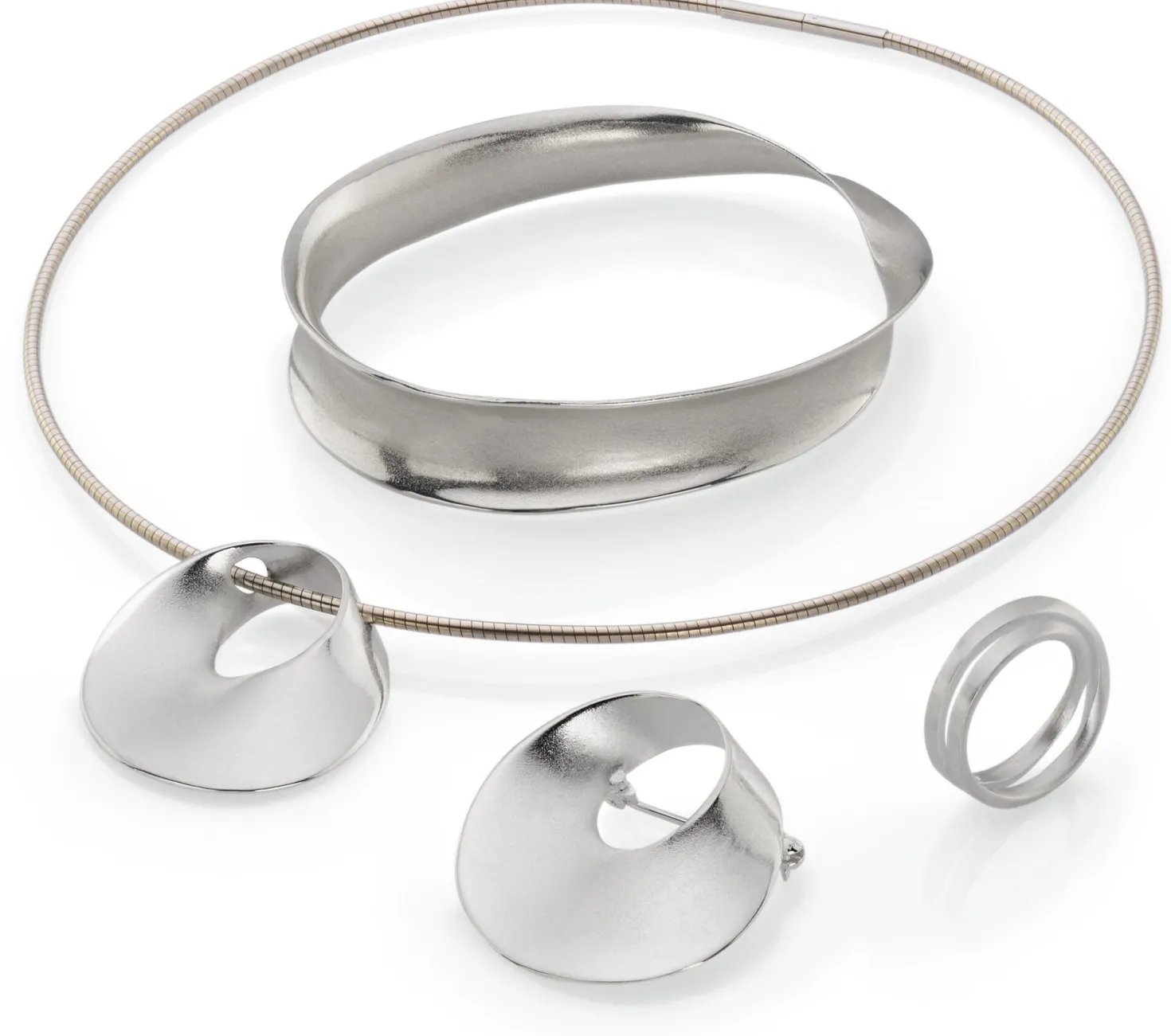 Brosche Möbius, Silber