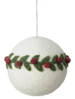 Christbaumkugel Filz bestickt