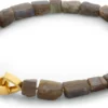 Collier Labradorit, Oliv-Türkis