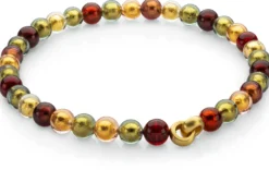 Collier Muranoglas, Bordeaux-Grün-Gold