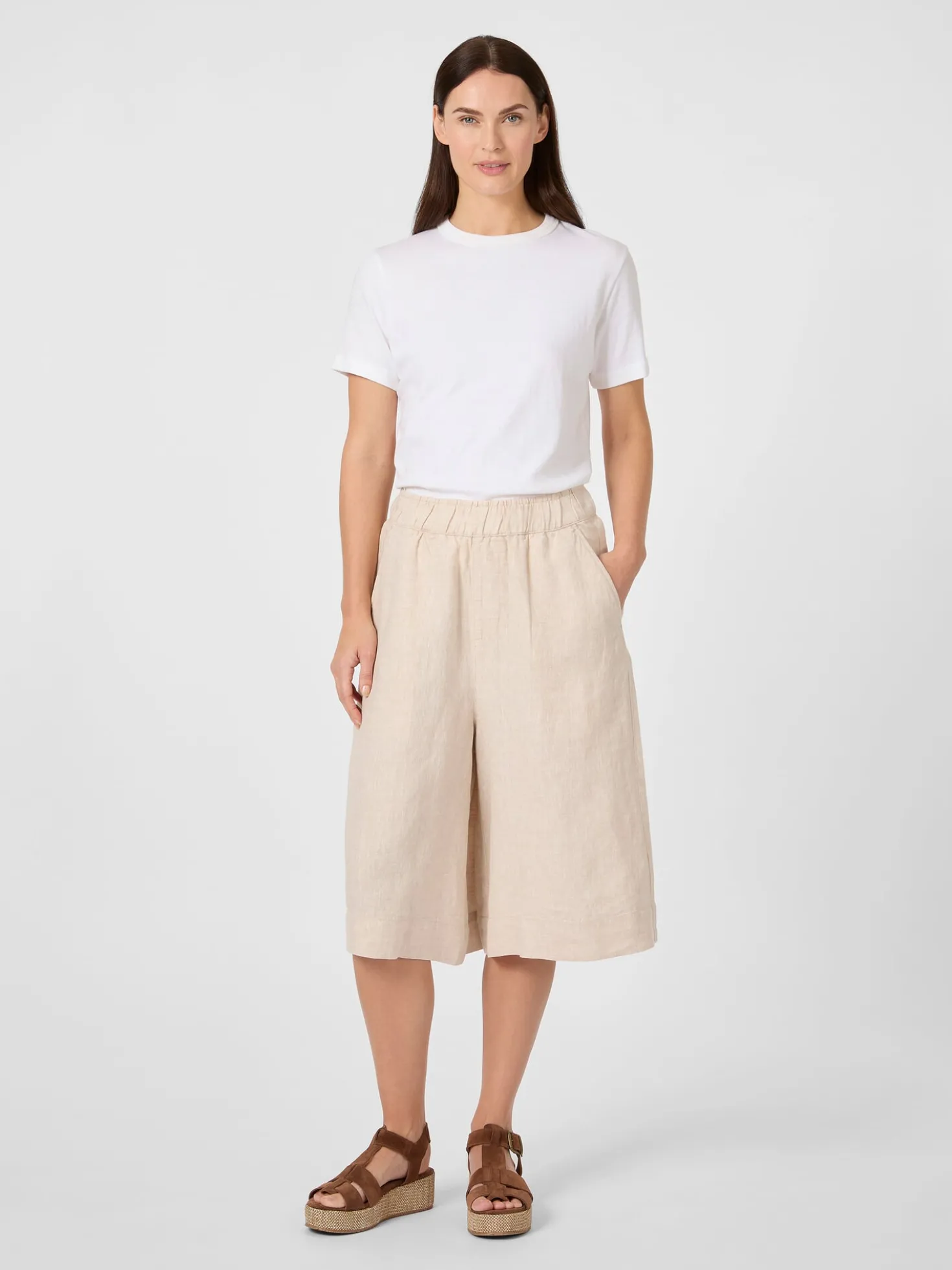 Damen-Bermudahose Leinen