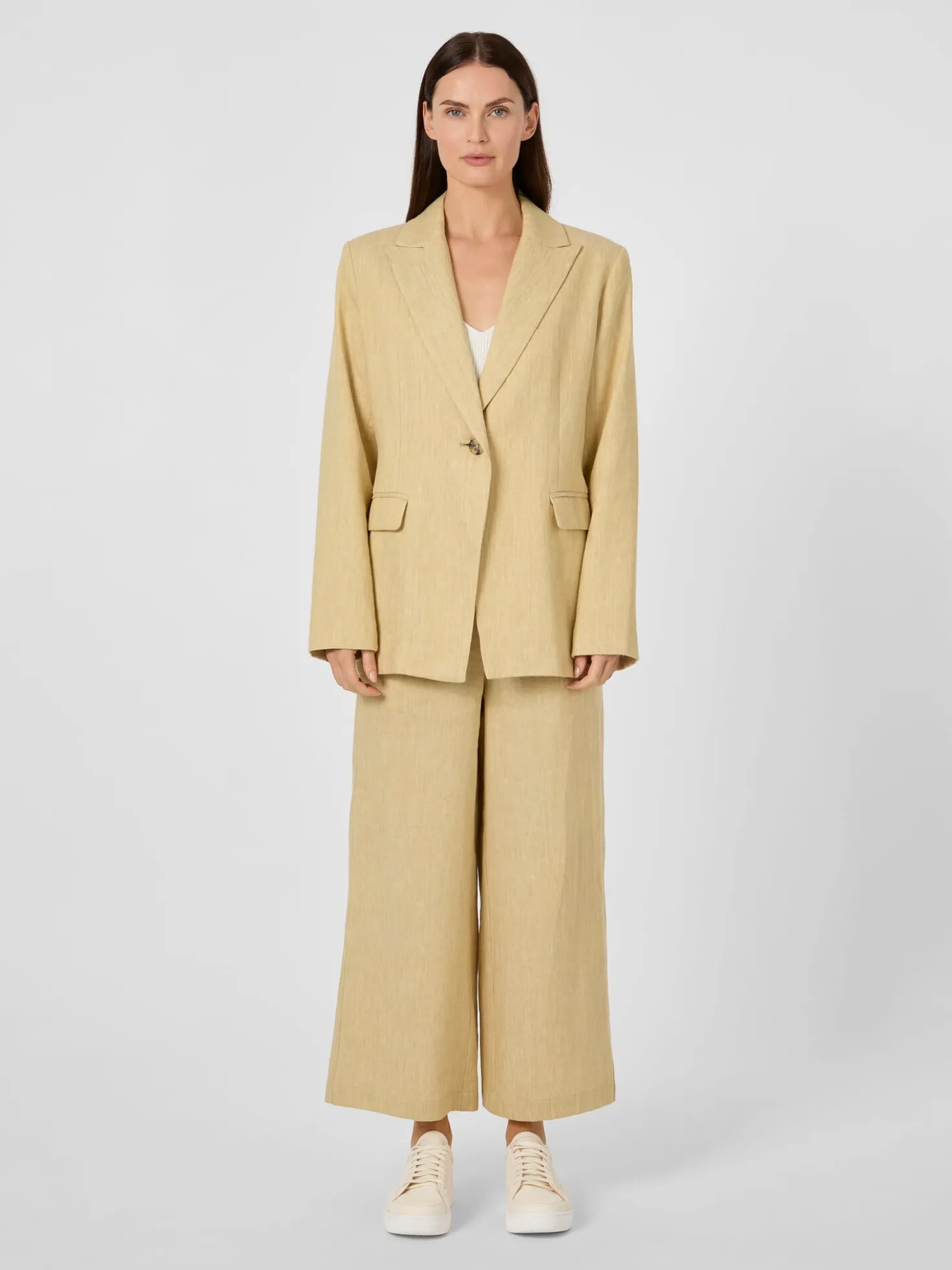 Damenblazer Leinenmix