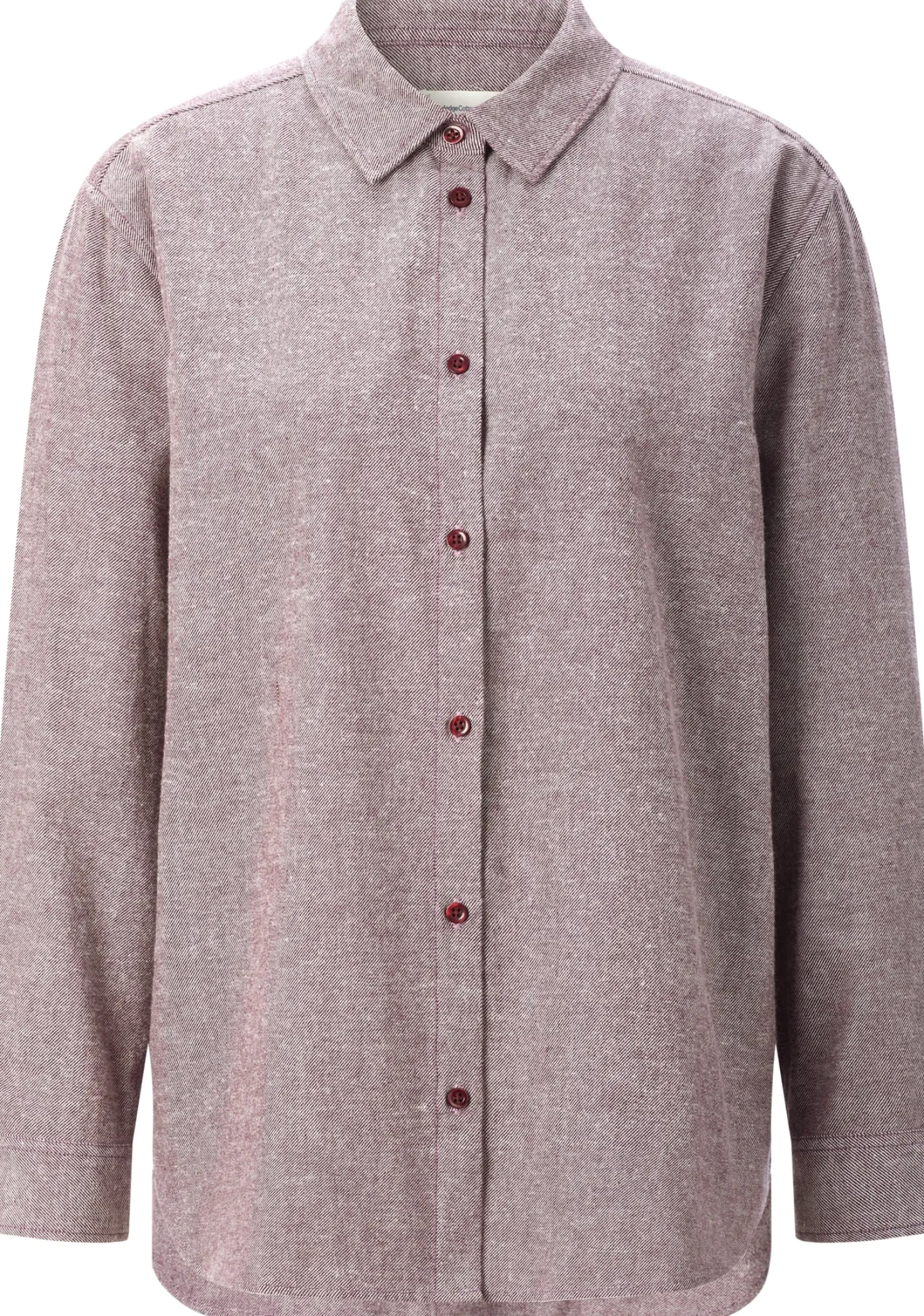 Damen-Flanellbluse meliert