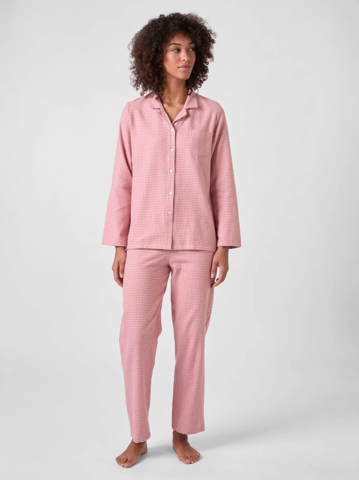 Damen-Flanellpyjama kariert