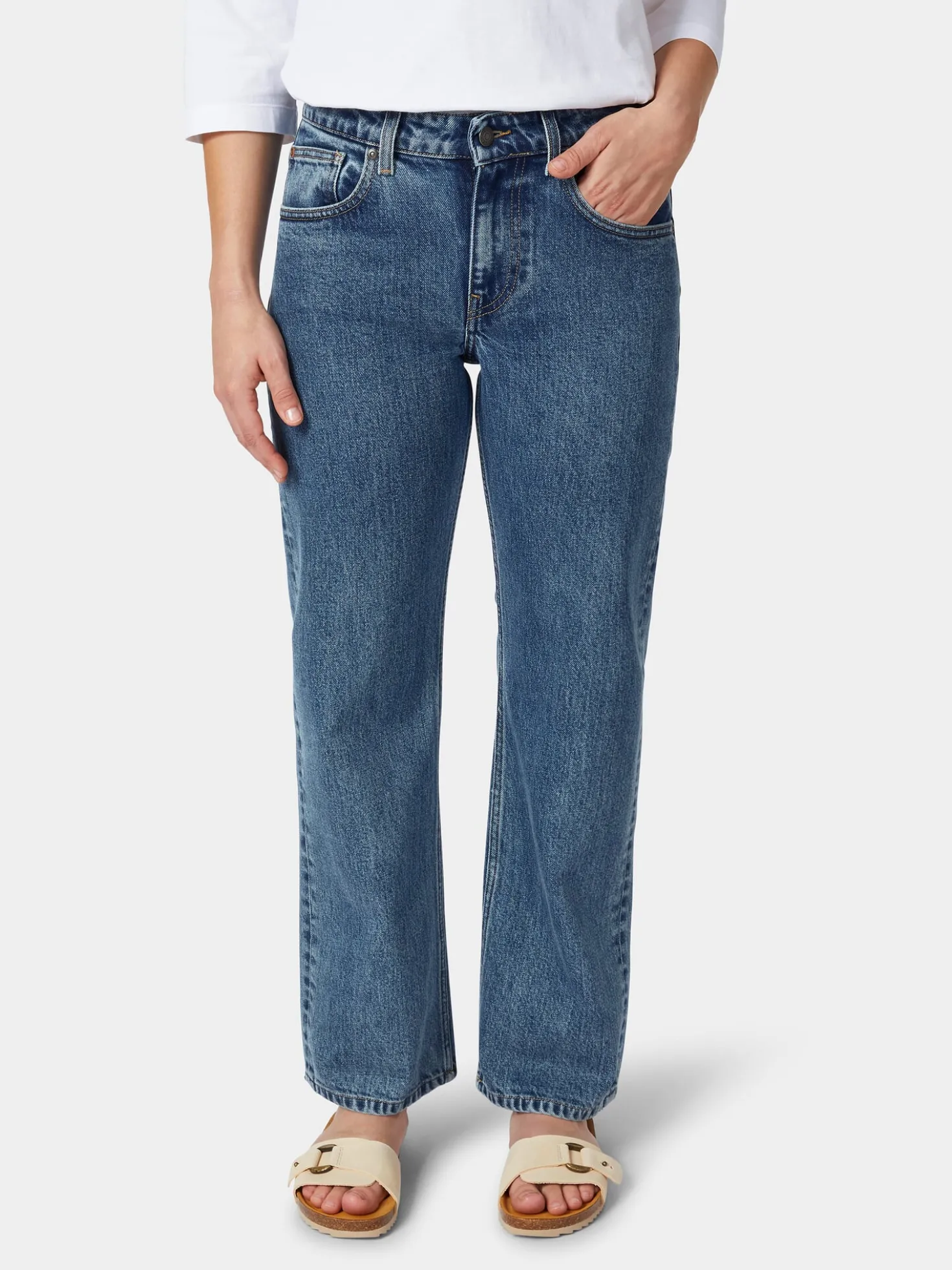 Damenjeans gerades Bein