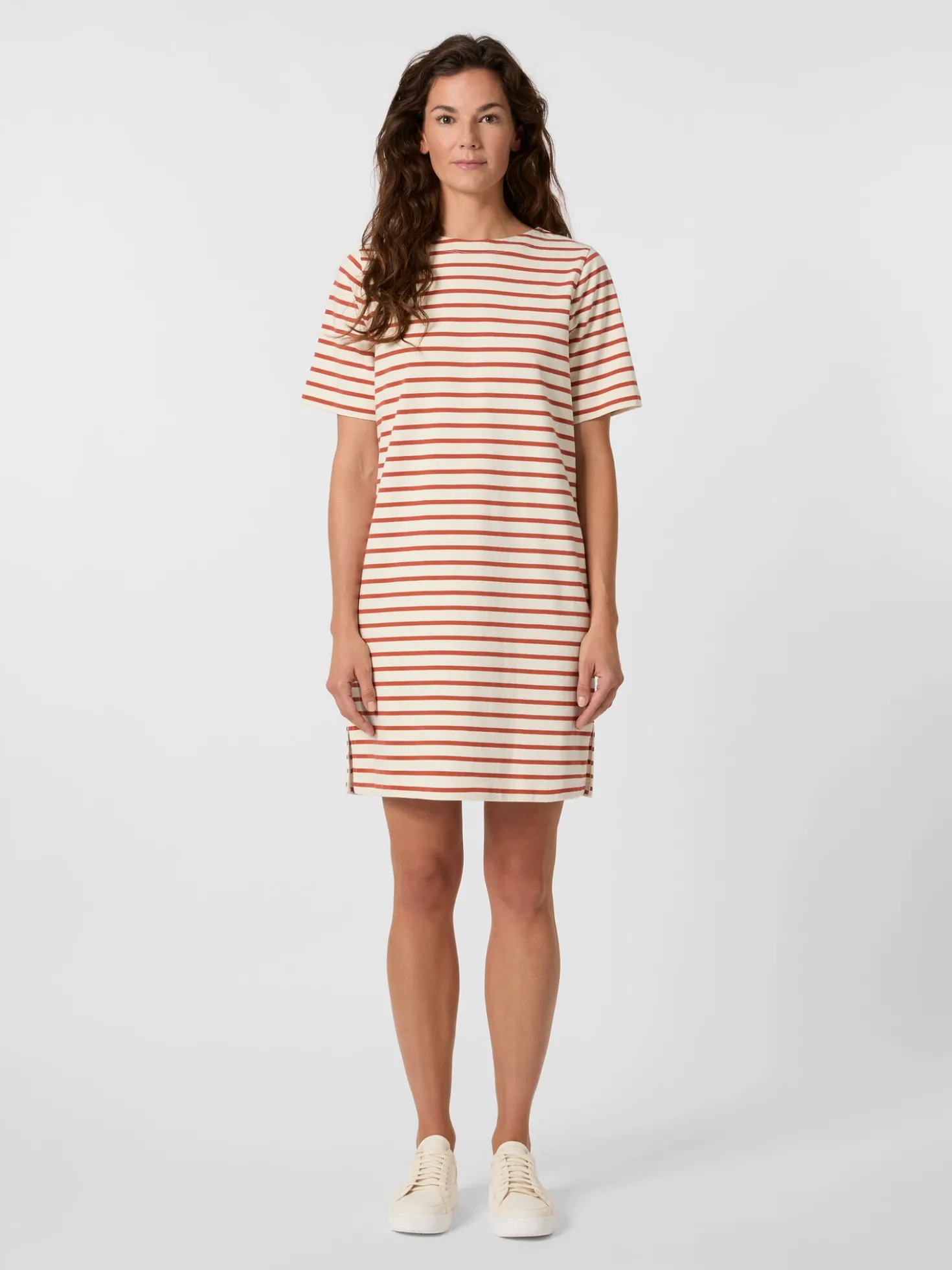 Damen-Jerseykleid gestreift
