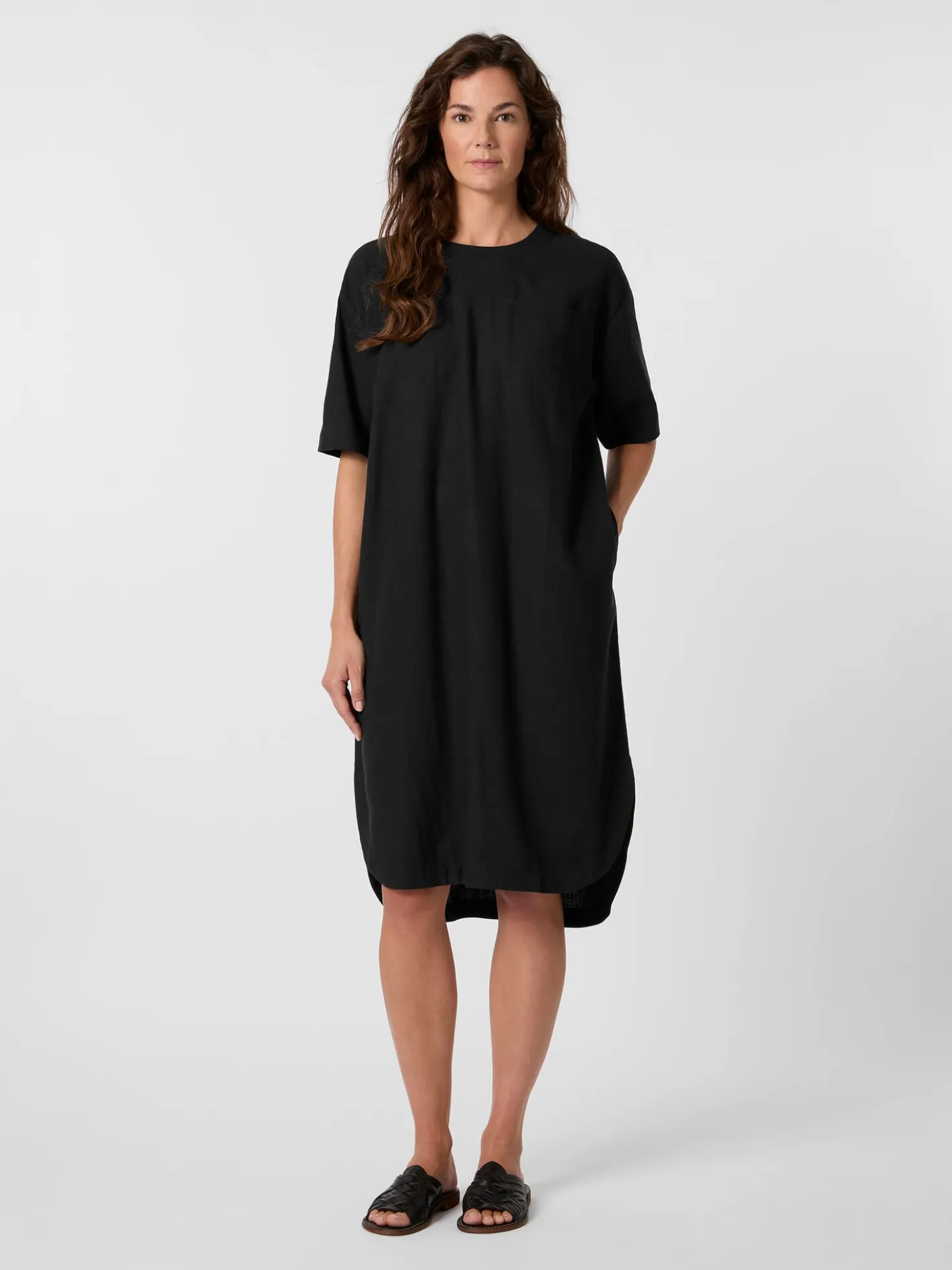 Damenkleid Lyocell-Leinen
