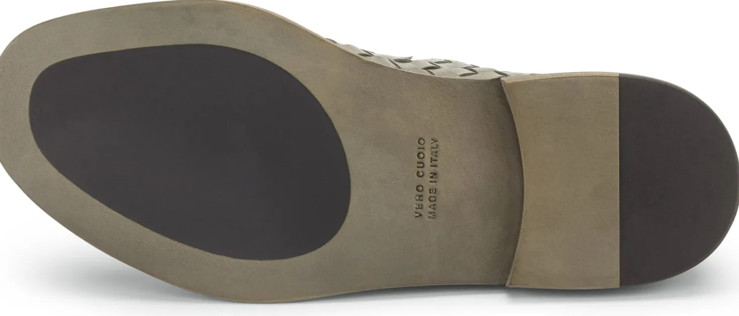 Damen-Lederslipper geflochten