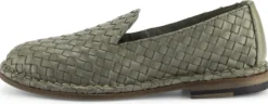 Damen-Lederslipper geflochten
