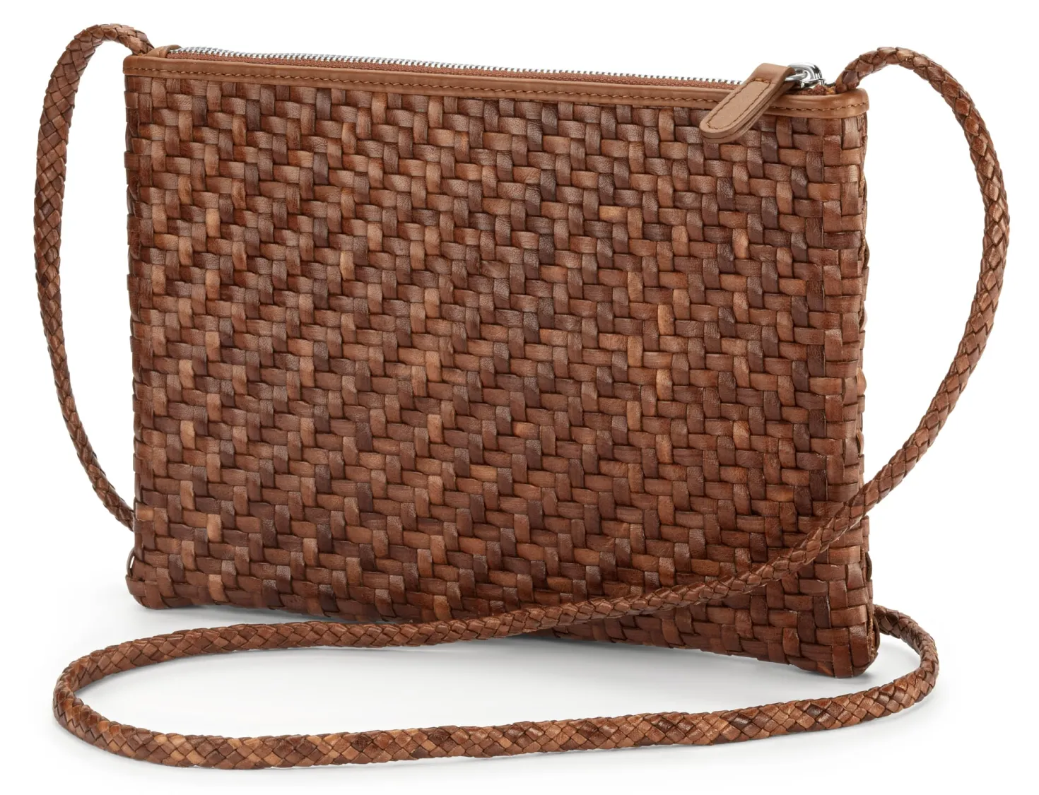 Damen-Ledertasche geflochten