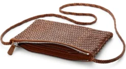 Damen-Ledertasche geflochten