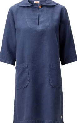 Damen-Leinenkleid
