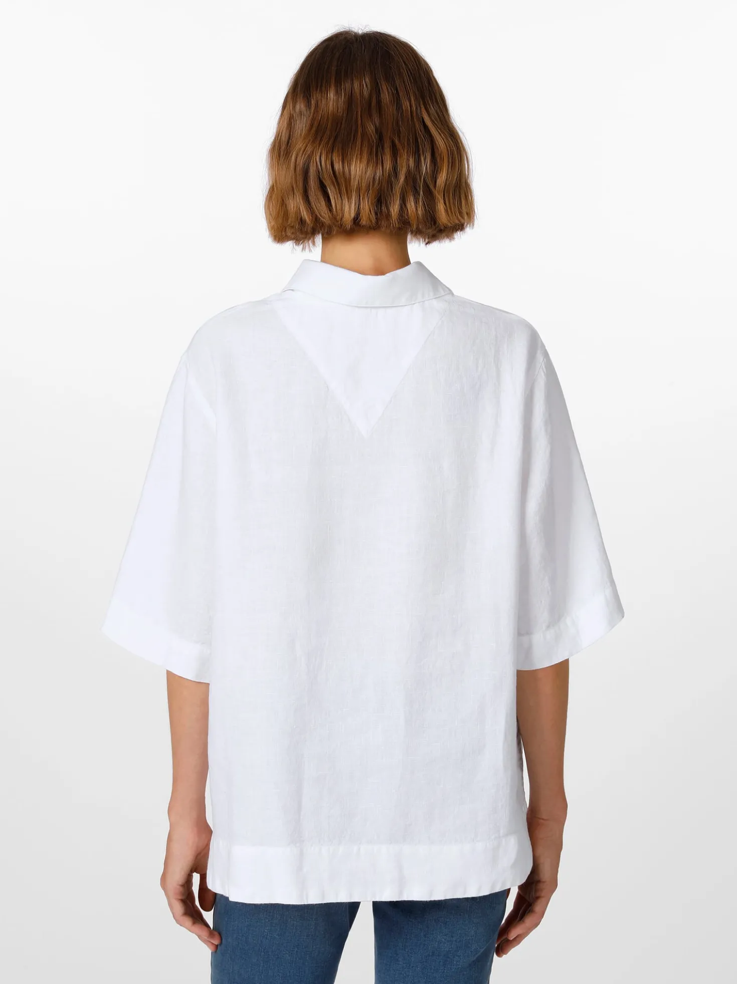 Damen-Leinenschlupfbluse