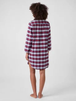 Damen-Nachthemd Flanell gemustert