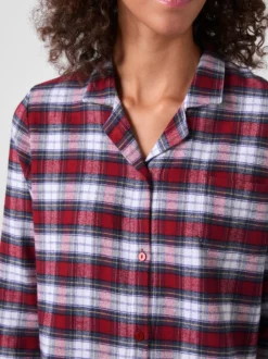 Damen-Nachthemd Flanell gemustert