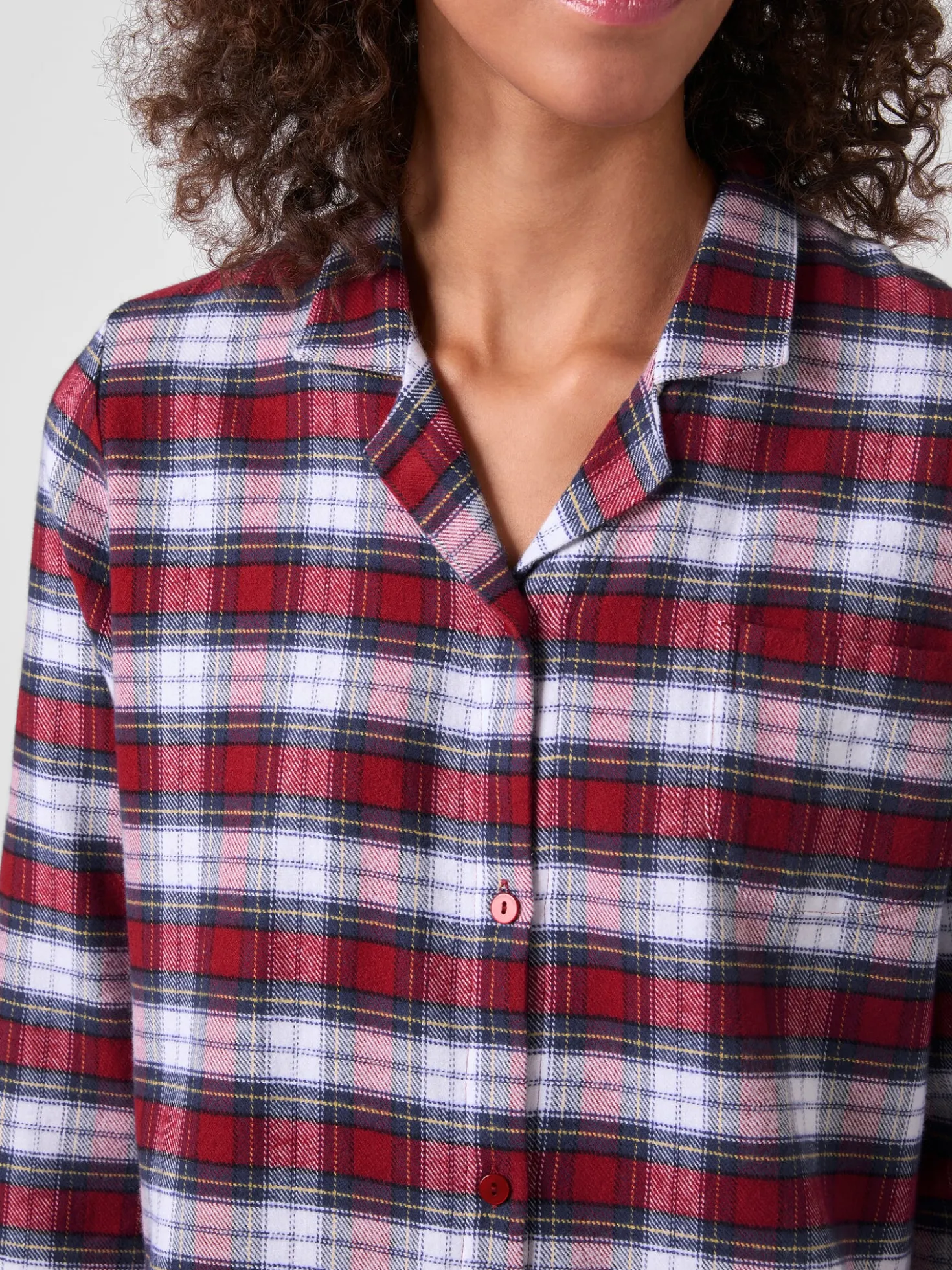 Damen-Nachthemd Flanell gemustert