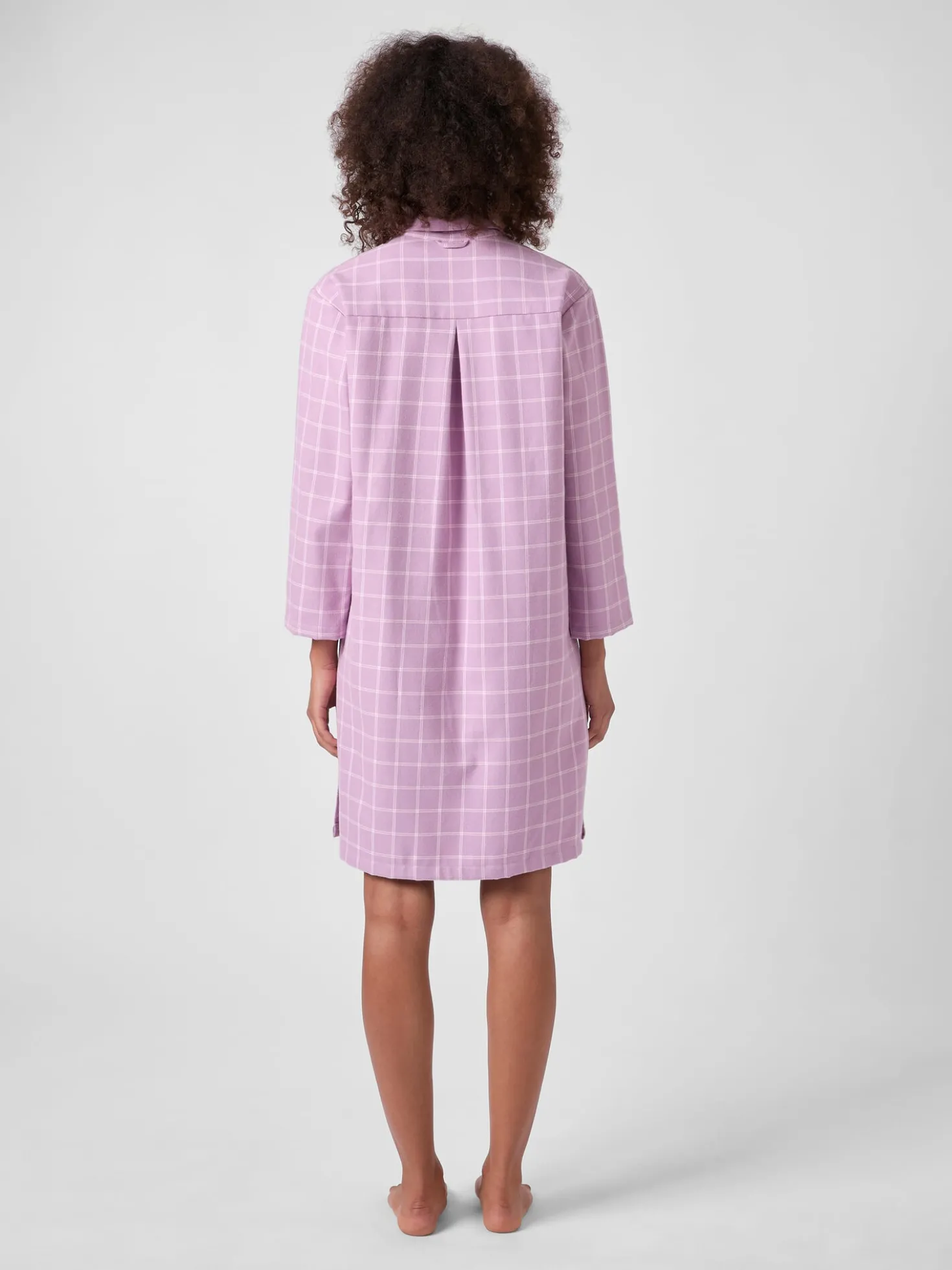 Damen-Nachthemd Flanell kariert