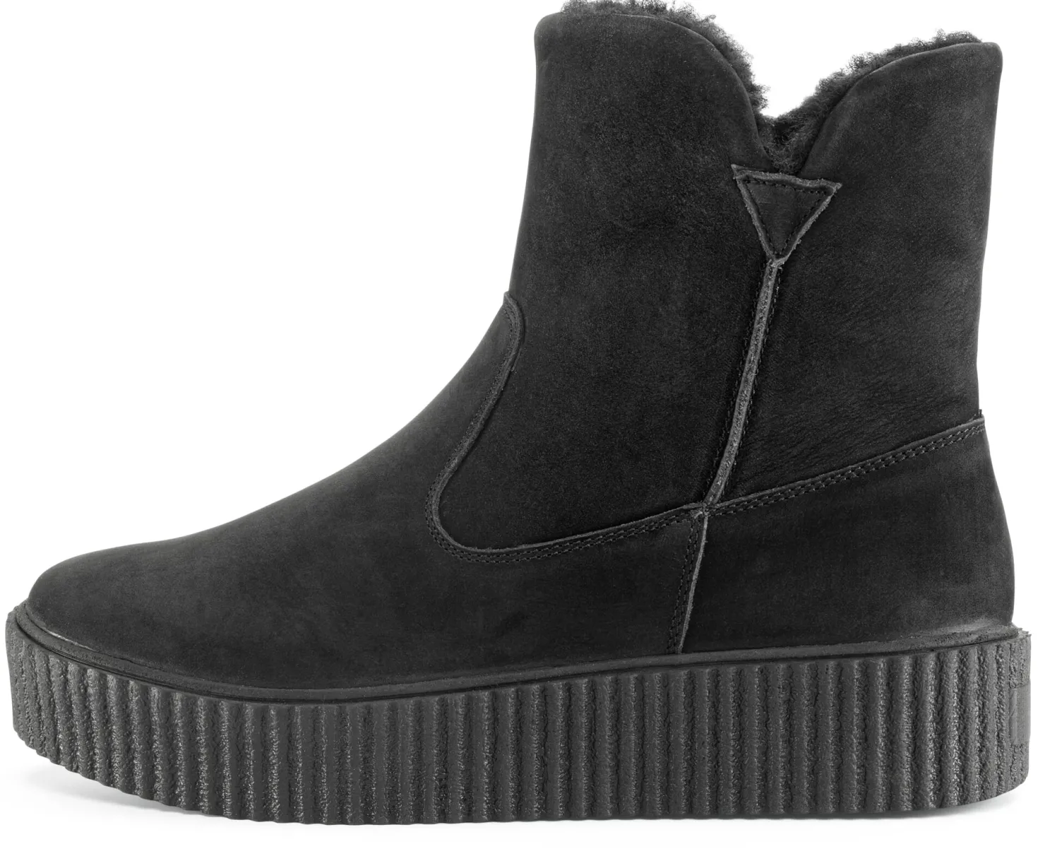 Damen-Nubukboot gefüttert