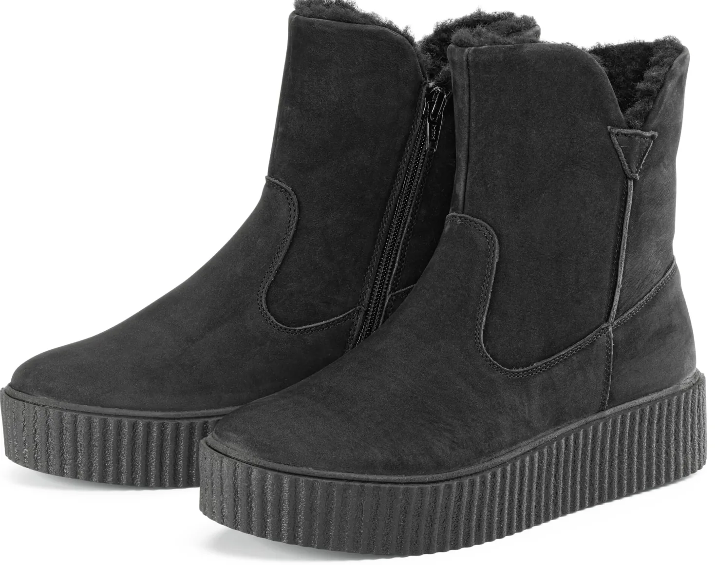 Damen-Nubukboot gefüttert