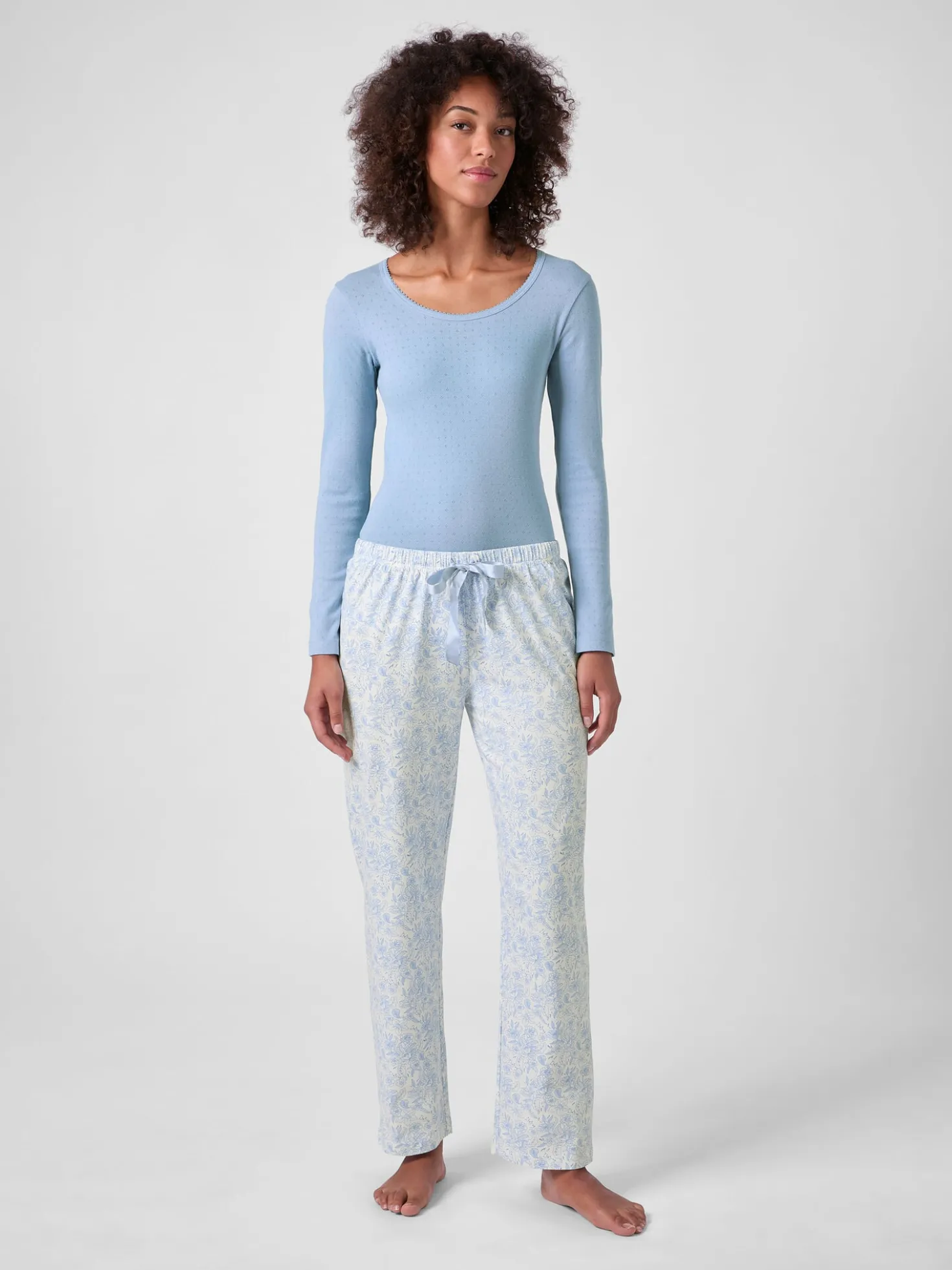 Damen-Pyjamahose gemustert