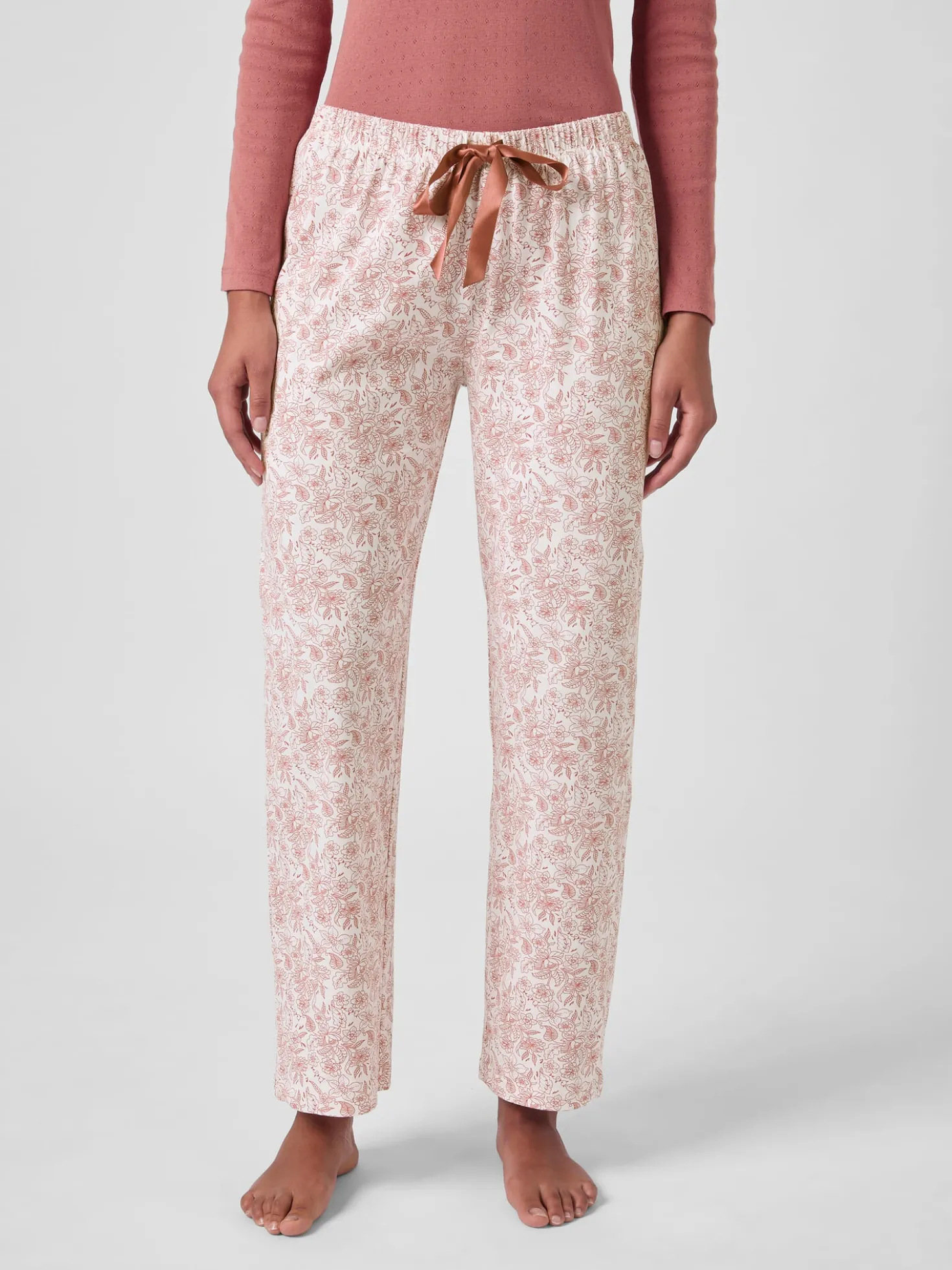 Damen-Pyjamahose gemustert