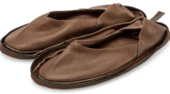 Damen-Reisepantoffel Leder