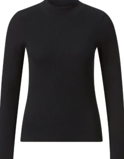 Damen-Rippenshirt Langarm