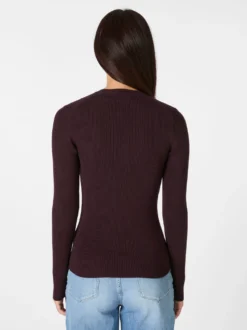 Damen-Rippenshirt Merinowolle