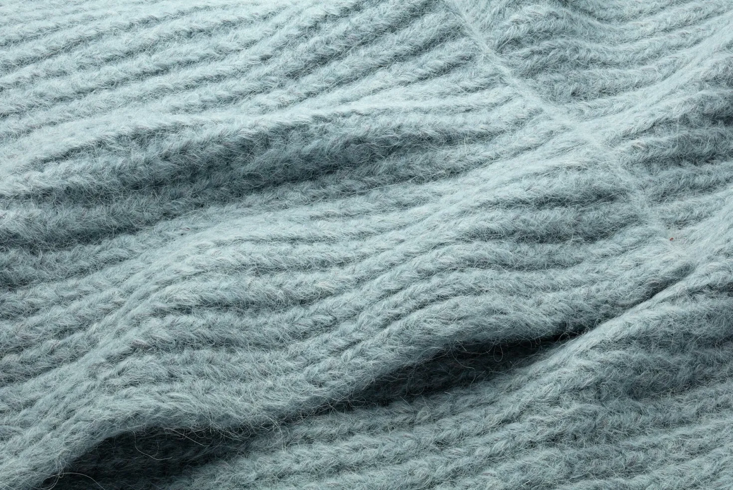 Damen-Rippenstrickschal, Petrol