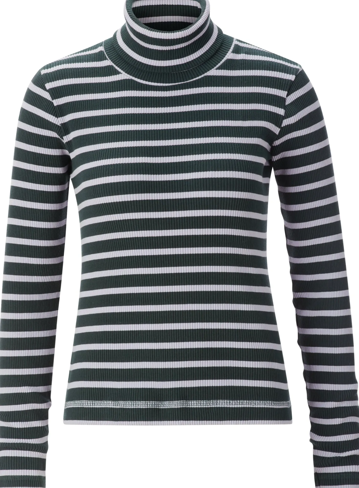 Damen-Rollkragenshirt gestreift