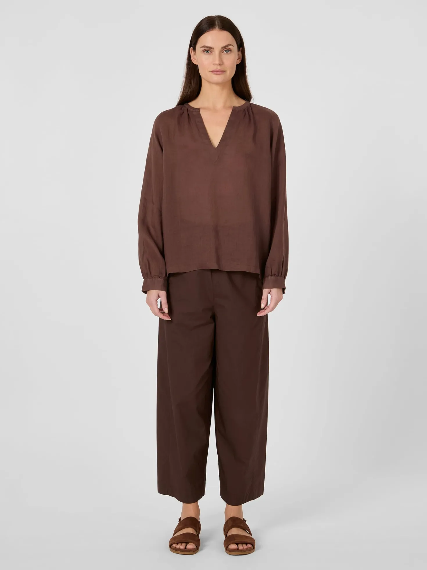 Damen-Schlupfbluse Ramie