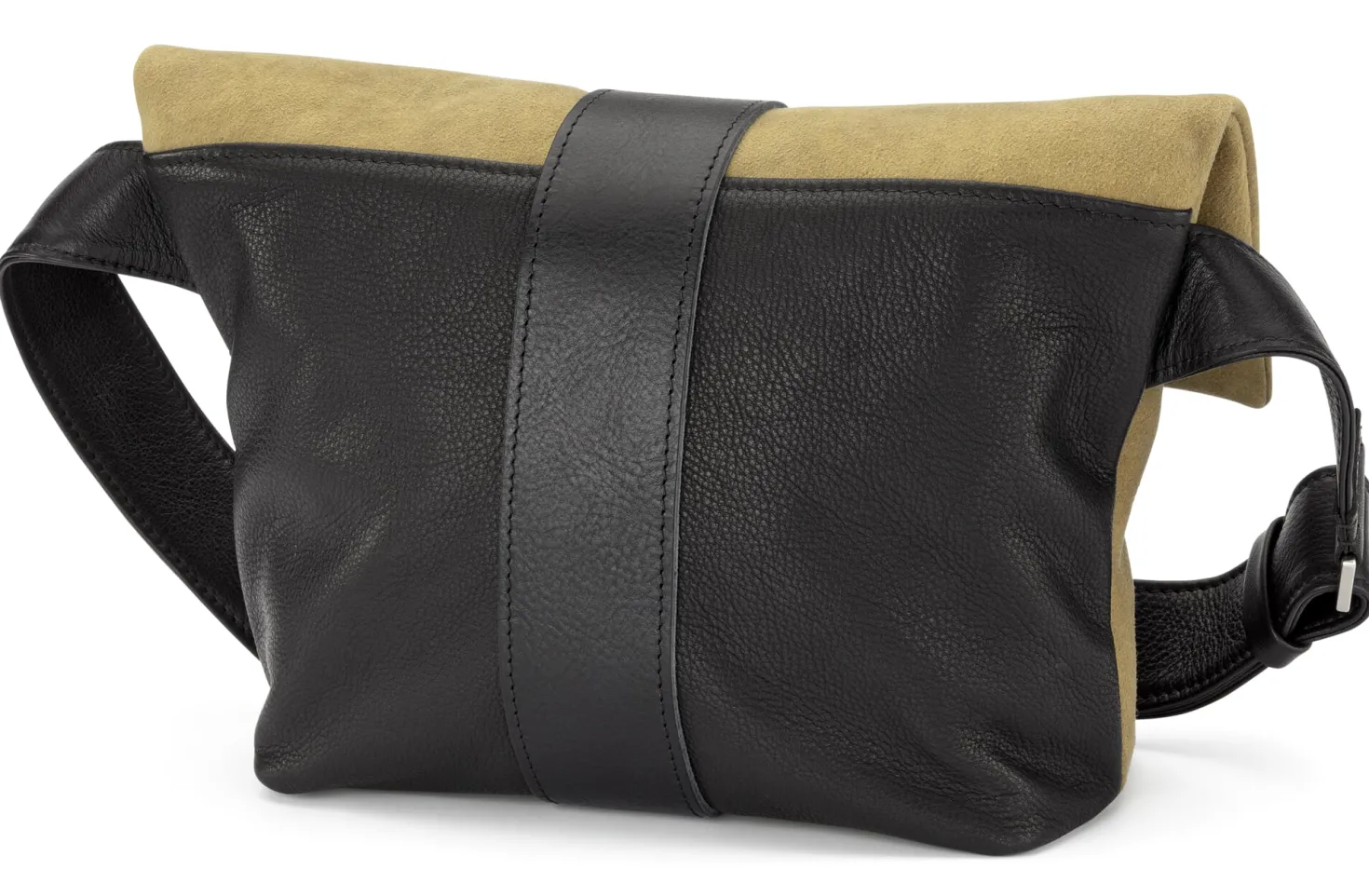 Damen-Schultertasche Hirschleder, Oliv
