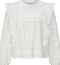 Damen-Stickereibluse mit Volants