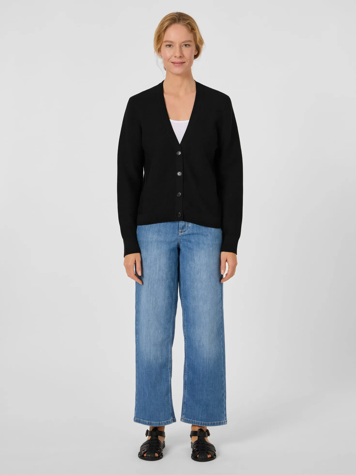 Damen-Strickcardigan Baumwolle