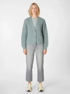 Damen-Strickjacke geknöpft