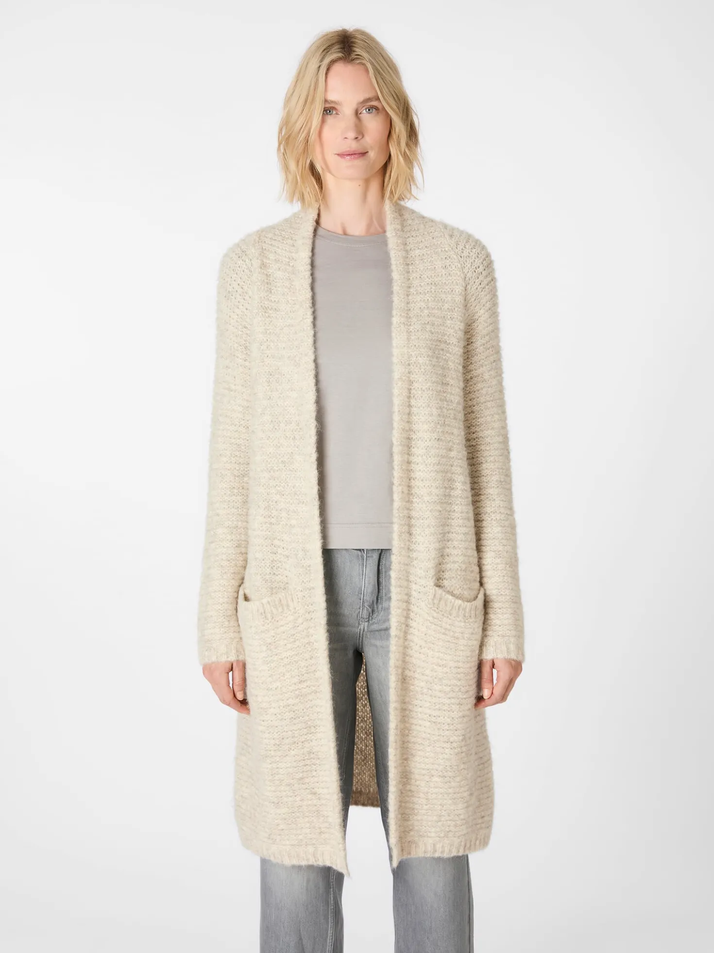 Damen-Strickjacke lang
