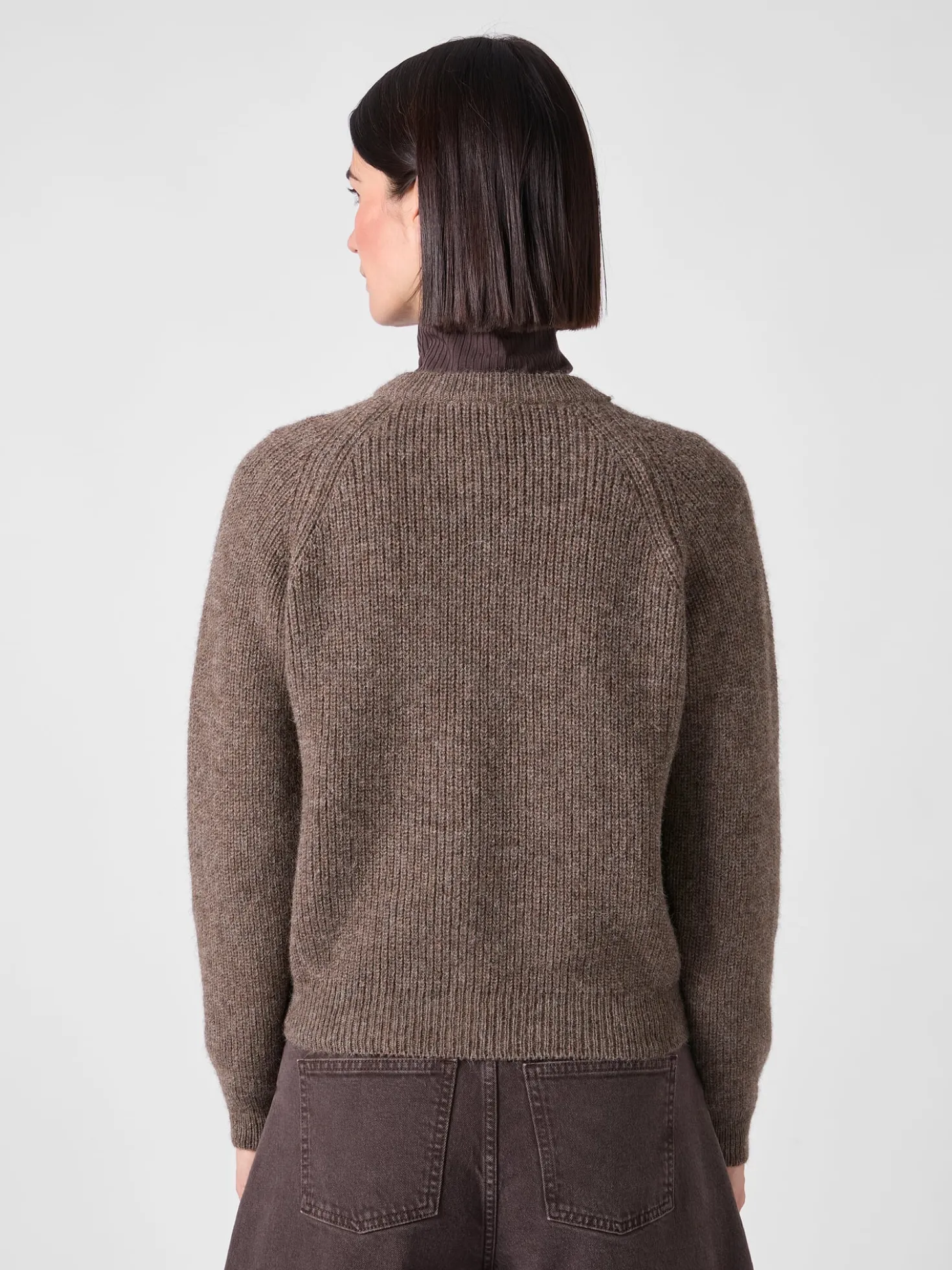 Damen-Strickjacke mit Alpaka