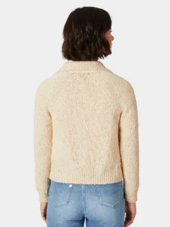 Damen-Strickjacke mit Kragen
