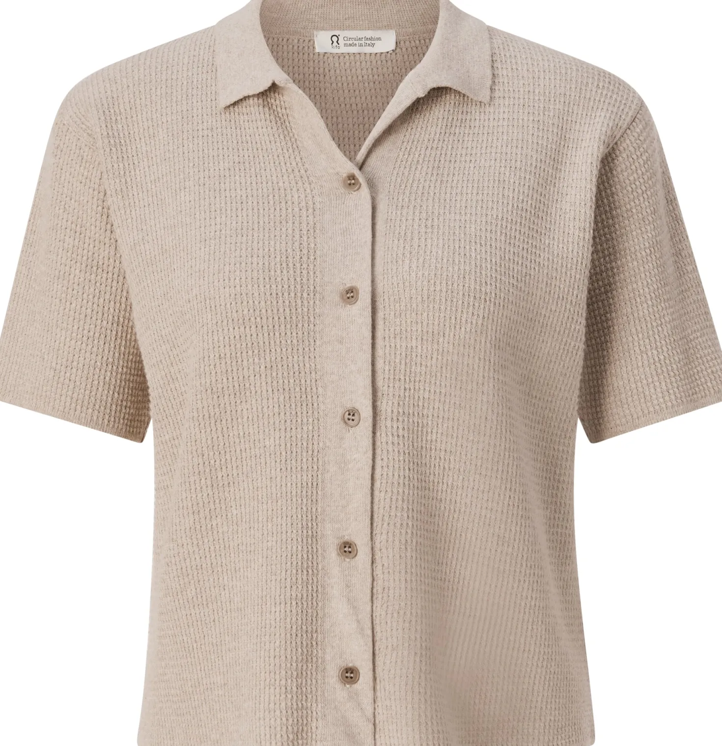 Damen-Strickpolo geknöpft