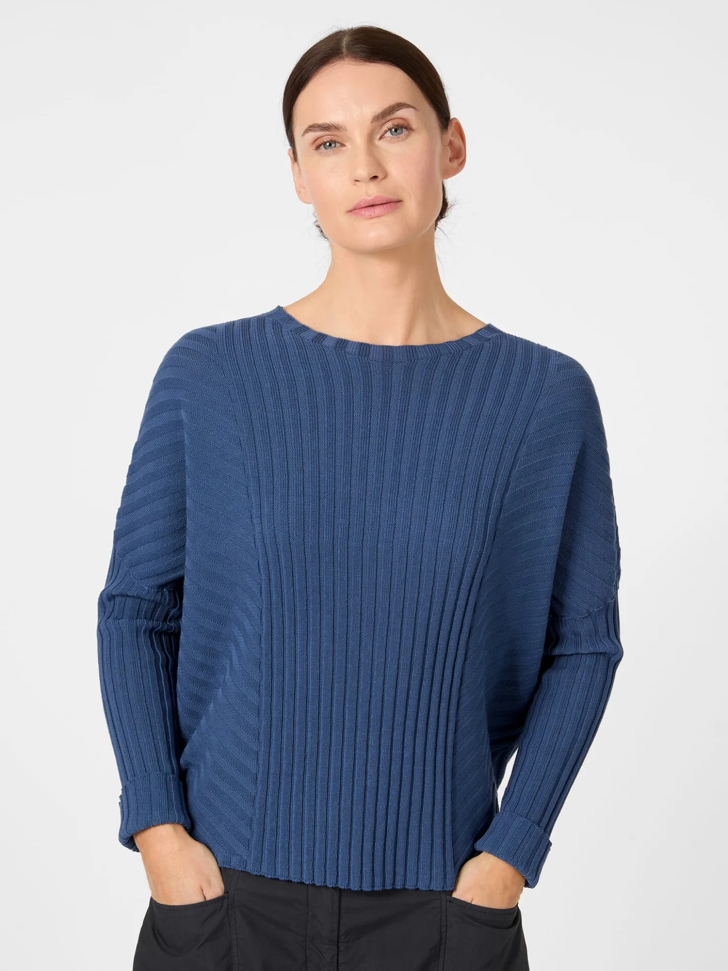 Damen-Strickpullover gerippt