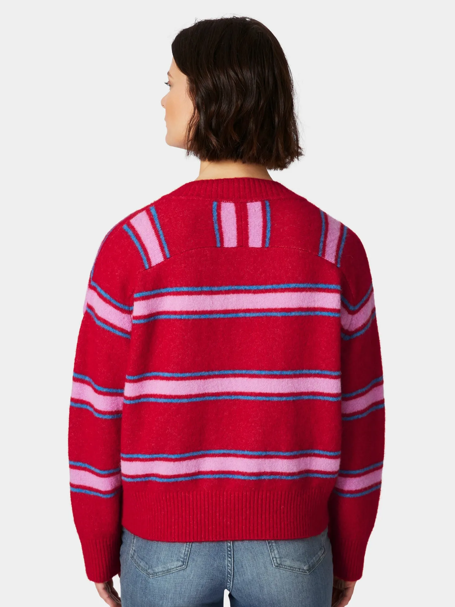 Damen-Strickpullover gestreift