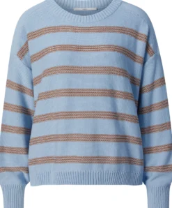 Damen-Strickpullover gestreift