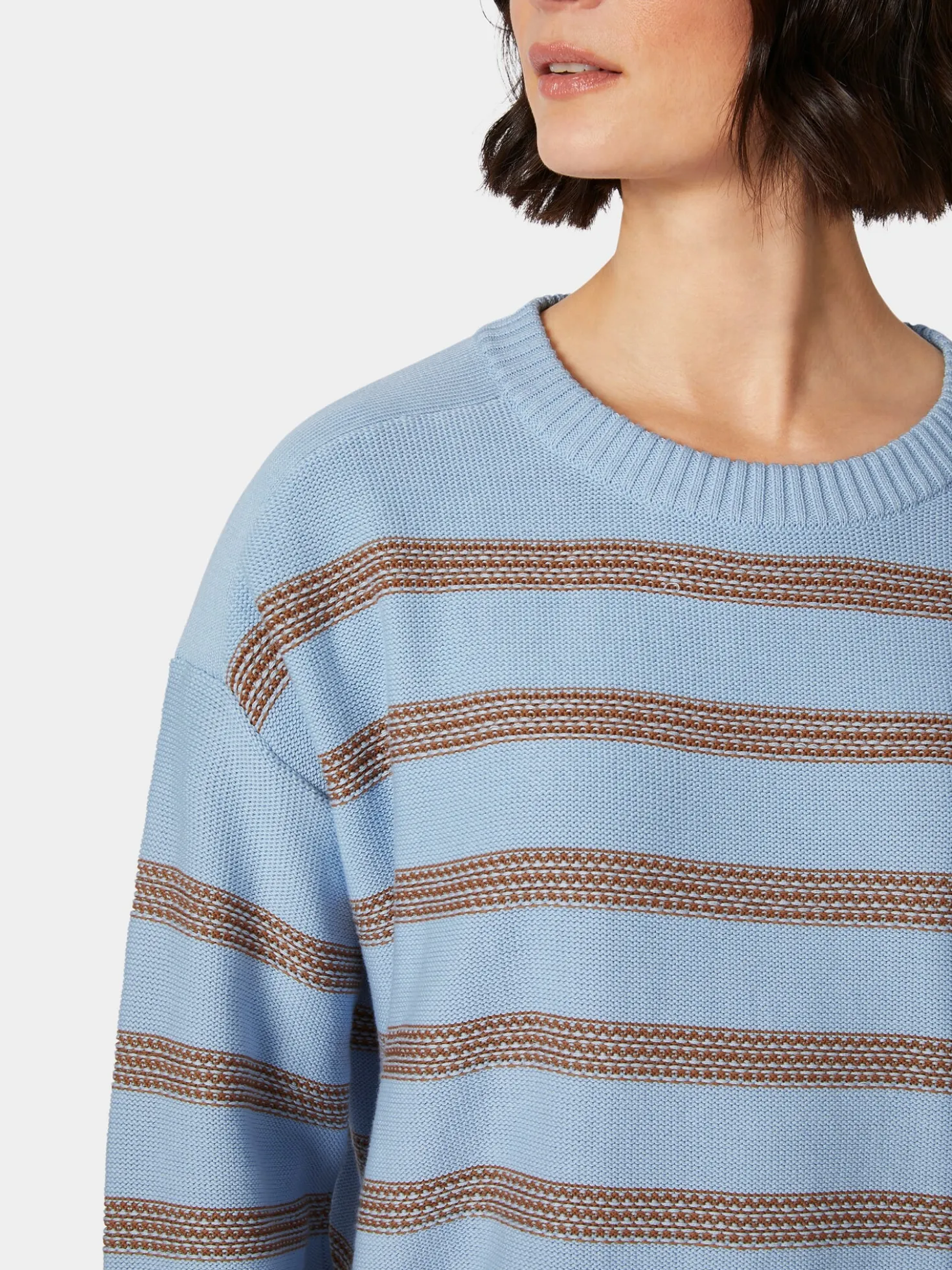 Damen-Strickpullover gestreift