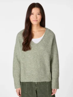 Damen-Strickpullover V-Ausschnitt