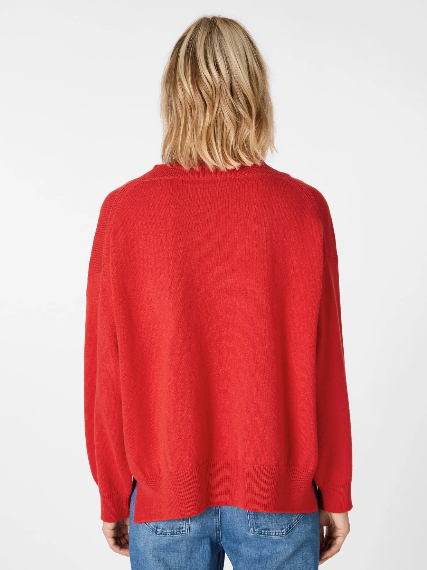 Damen-Strickpullover V-Ausschnitt