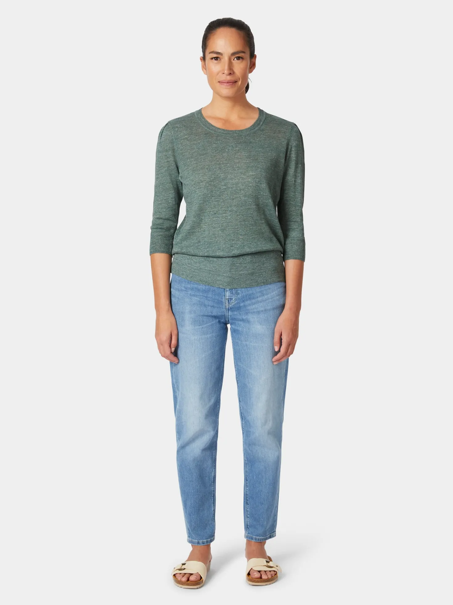 Damen-Strickshirt Dreiviertelarm